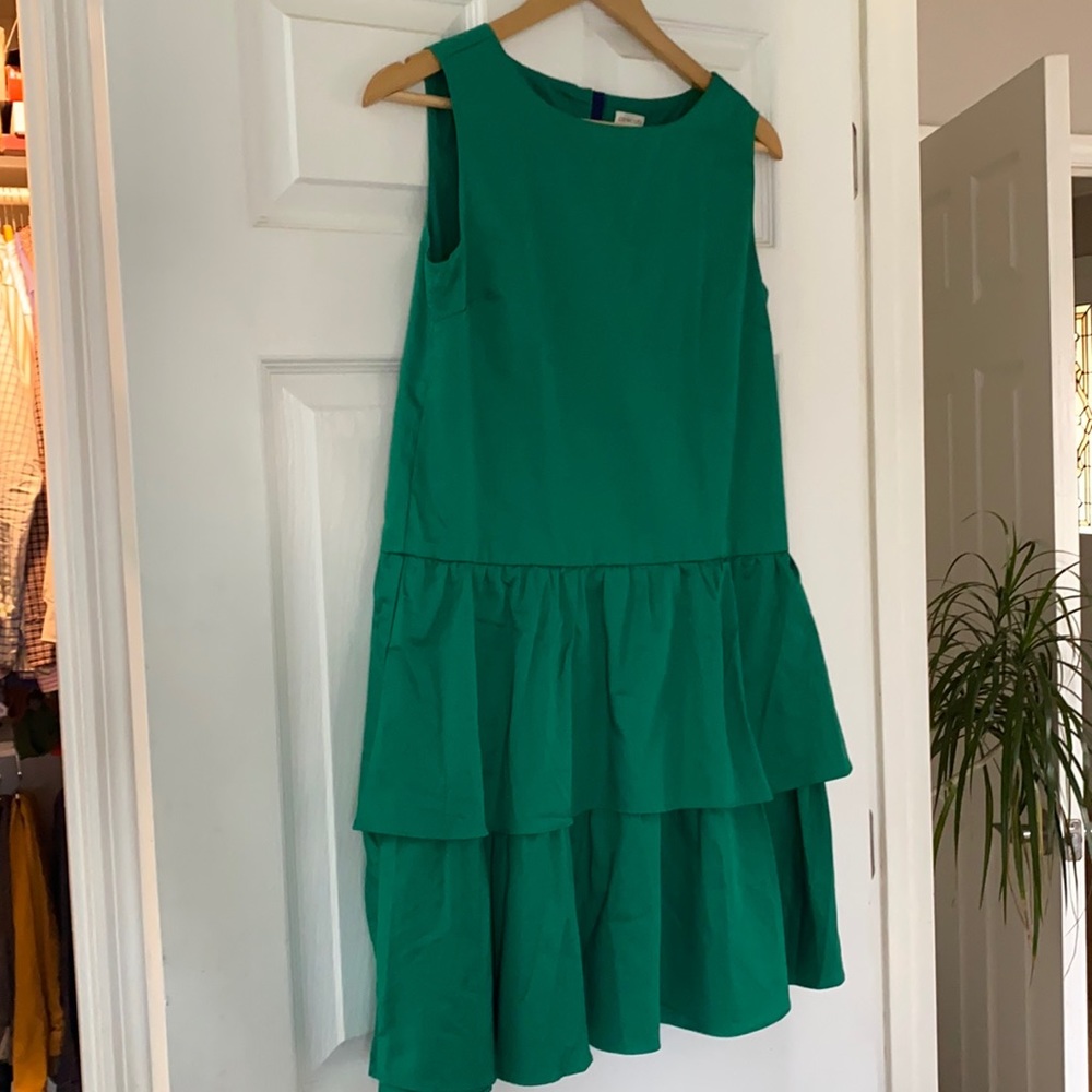 J Crew Factory Kelly Green Dress